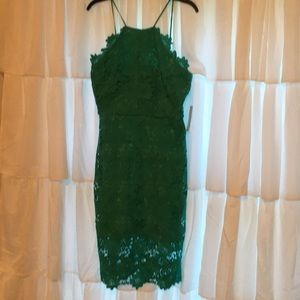 Green lace dress
